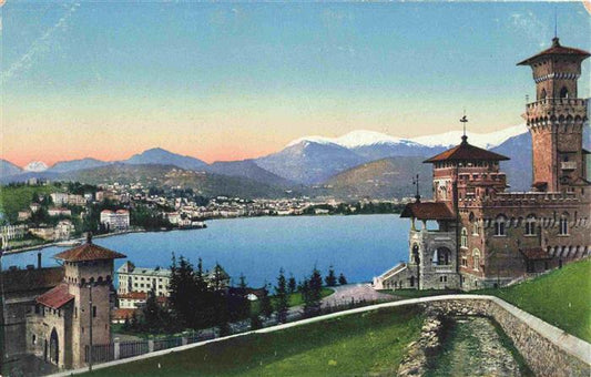 13963716 LUGANO_Lago_di_Lugano_TI vue sur Villa Cattaneo