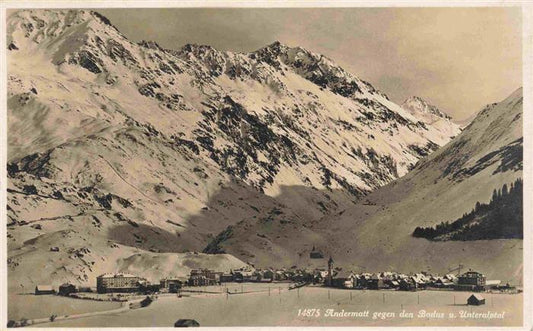 13965734 Andermatt_UR Vue panoramique hivernale vers le Badus et l'Unteralptal