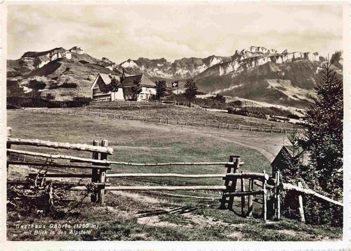 13965847 Gais_AR Gasthaus Gaebris avec vue sur l'Alpstein