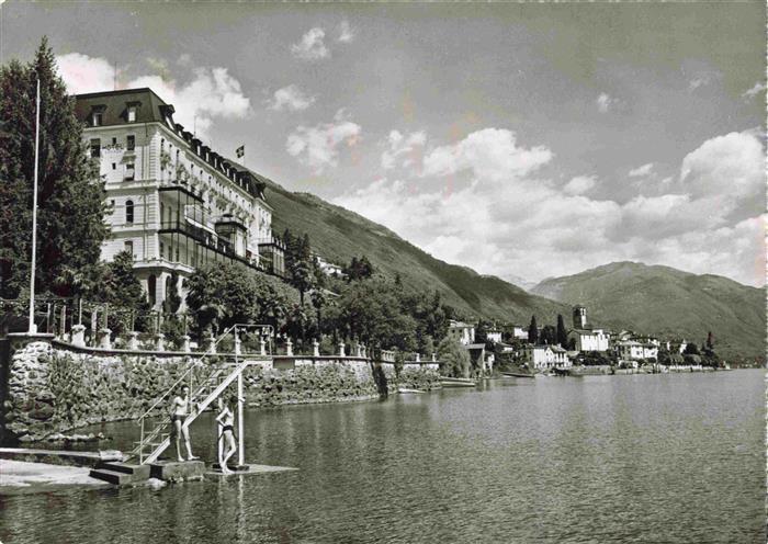 13965853 Brissago_Lago_Maggiore_TI Badesteg Hôtel au bord du lac