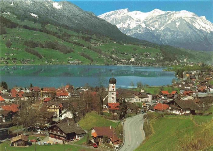 13966219 Sachseln_OW sur le lac de Sarnen avec Pilatus