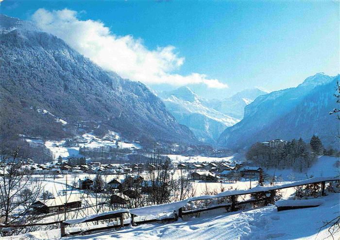 13968839 Wilderswil_Wilderswyl_BE Winterpanorama Berner Oberland Blick auf Eiger