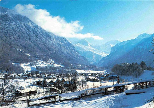 13968839 Wilderswil_Wilderswyl_BE Winterpanorama Berner Oberland Blick auf Eiger