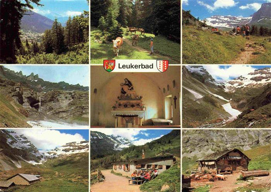 13969436 Leukerbad_Loueche-les-Bains_VS Landschaftspanorama Wanderweg Clavinenal