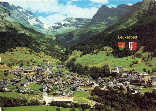 13969451 Leukerbad_Loueche-les-Bains_VS Panorama Blick gegen Balmhorn Gitzifurgg