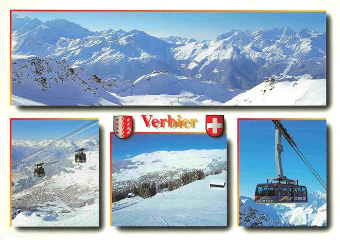 13969832 Verbier_VS Monde magique des montagnes Panorama alpin Domaine de sports d'hiver Alpes Be