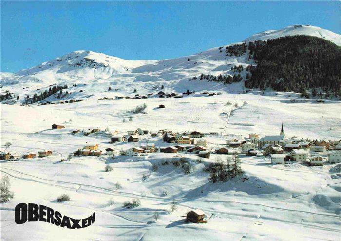 13969840 Obersaxen_GR Meierhof et Miraniga vers le domaine skiable du Stai