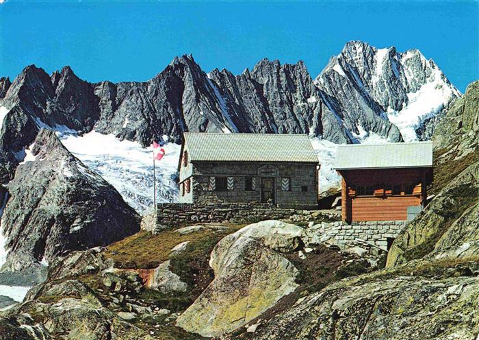 13970329 Lauteraarhuette_2993m_BE Berghaus Lauteraarhoerner Schreckhorn Berner A