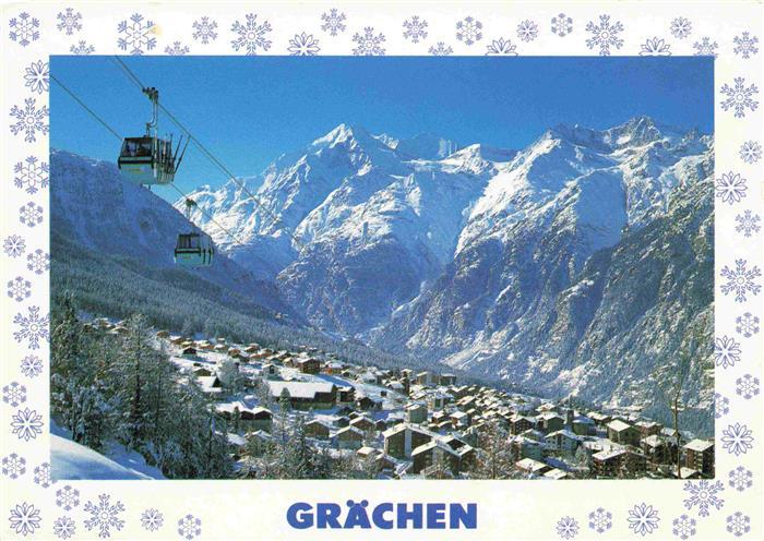 13970363 Graechen_VS Panorama Blick gegen Weisshorn Bishorn Barrhoerner Walliser