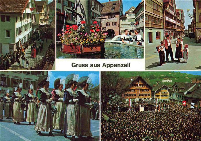 13995349 Appenzell IR Landsgemeinde Aufmarsch Rathausplatz Hauptgasse Appenzelle