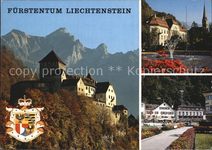 72569667 Liechtenstein  Fuerstentum Schloss Vaduz Staatswappen