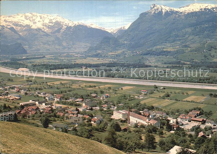 72579465 Triesen Panorama Rheintal Schweizer Berge Pizol Gunzen