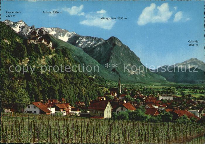 72579481 Vaduz Gesamtansicht mit Schloss Alpen