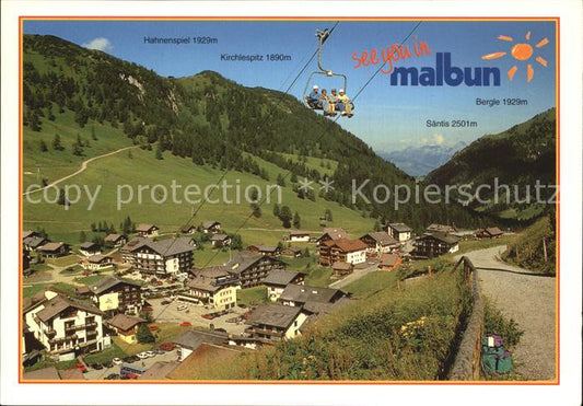 72579507 Malbun Sesselbahn Sareisergrat Kirchlespitz Sommerpanorama Wintersportz