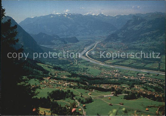 72579513 Gaflei Hoehenweg Suecka Rheintal Alpenpanorama