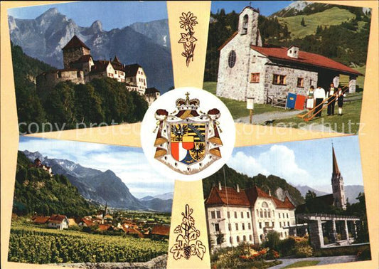 72615067 Liechtenstein  Schloss Vaduz Regierungsgebaeude Friedenskapelle Malbun