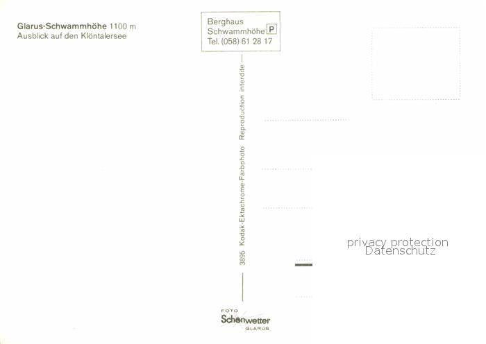 12670082 Glarus GL Schwammhoehe mit Kloentalersee