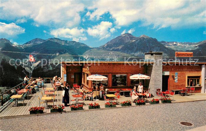 13740090 Davos GR Restaurant Ischalp mit Schiahorn