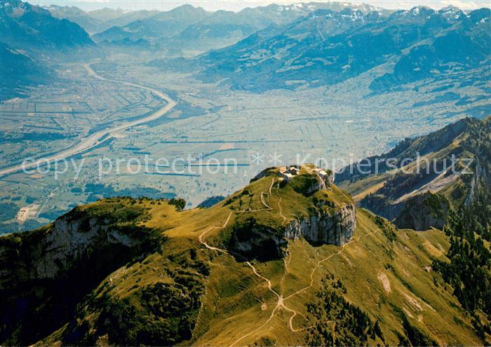 13744756 Bruelisau IR Fliegeraufnahme Hoher Kasten Rheintalblick mit Falknis Cal