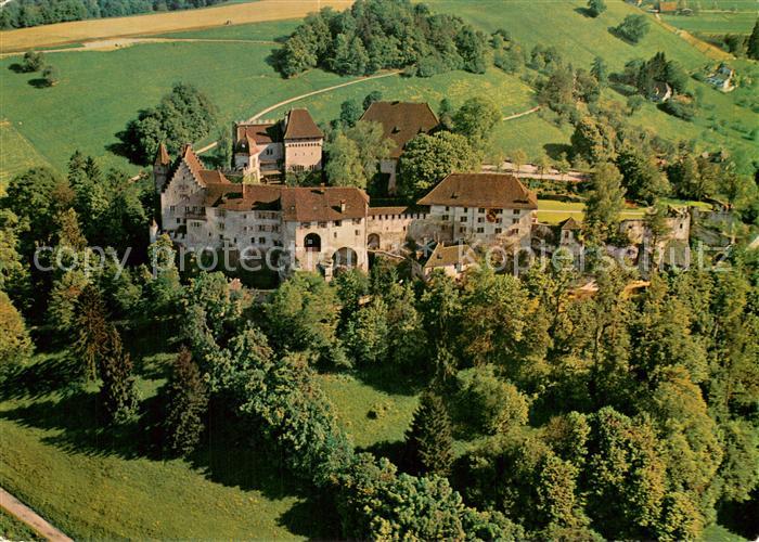 13746345 Lenzburg AG Schloss Fliegeraufnahme