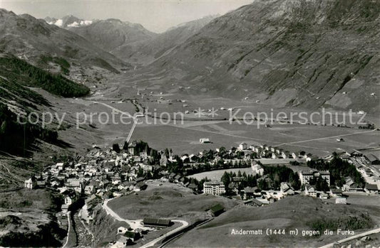 13740971 Andermatt UR Fliegeraufnahme mit Furka