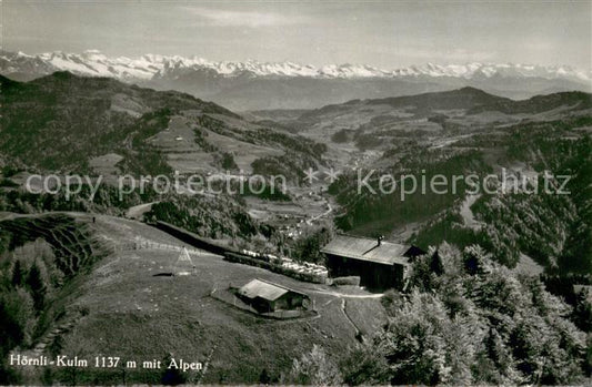 13755640 Hoernli-Kulm 1136m ZH Fliegeraufnahme mit Berggasthaus Hoernli-Kulm