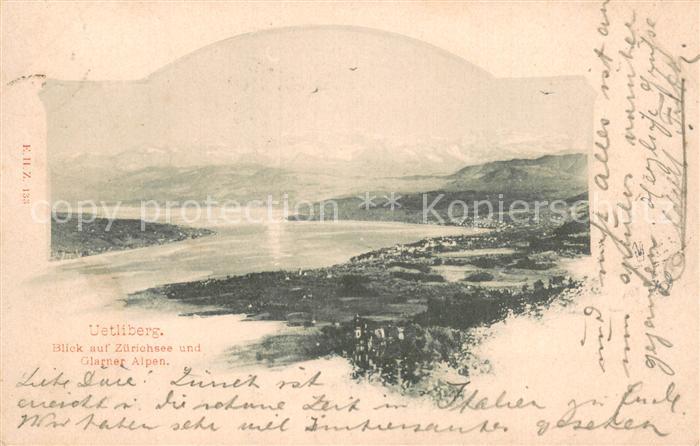 13755695 Uetliberg ZH Vue sur le lac de Zurich et les Alpes glaronaises Uetliberg ZH