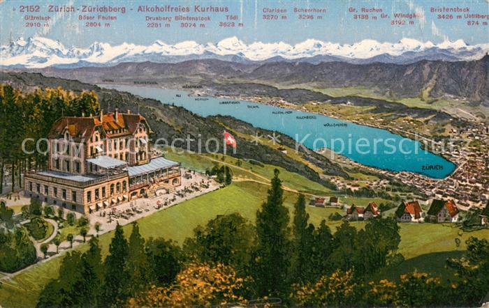 13755737 Zuerich ZH Alkoholfreies Volks und Kulturhaus Zuerichberg Panorama