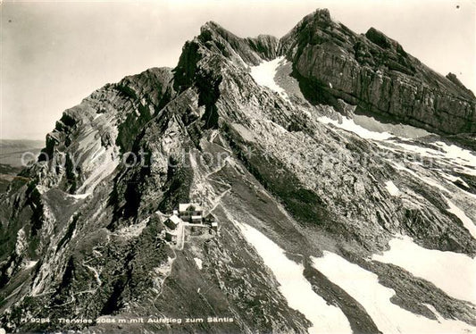 13756056 Tierwies AR Aufstieg zum Saentis Fliegeraufnahme