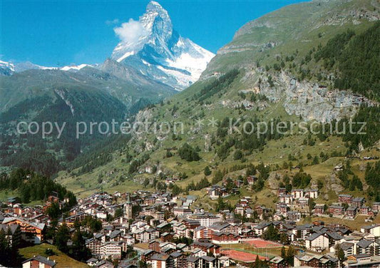 13756061 Zermatt VS Fliegeraufnahme mit Matterhorn