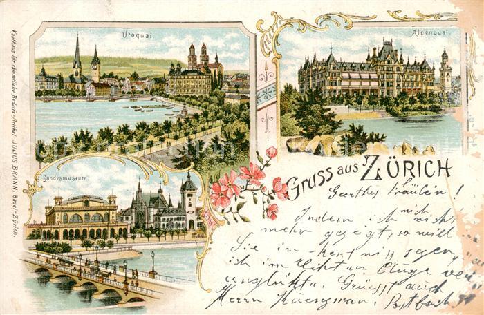 13756574 Zuerich ZH Utoquai Landesmuseum Alpenquai Zuerich ZH