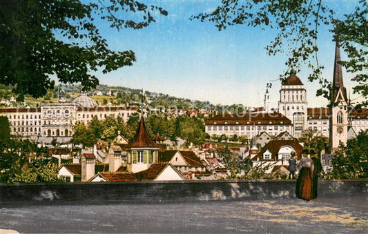 13756684 Zuerich ZH Blick vom Lindenhof auf Polytechnikum und Universitaet