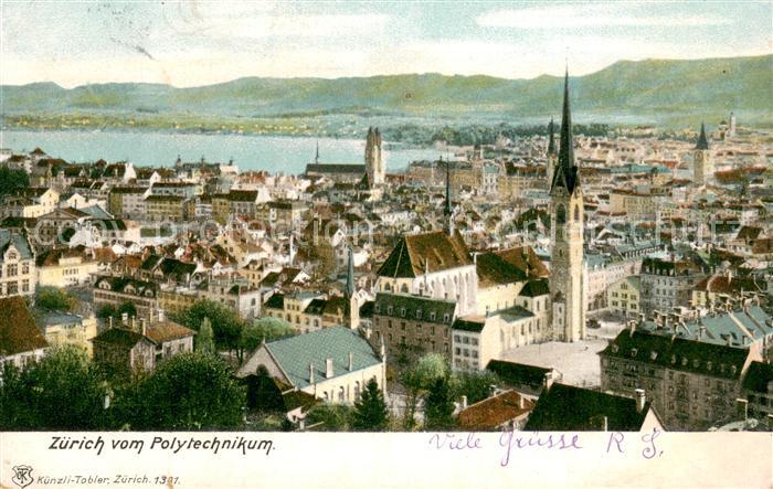 13756690 Zuerich ZH Vue depuis l'école polytechnique de Zuerich ZH