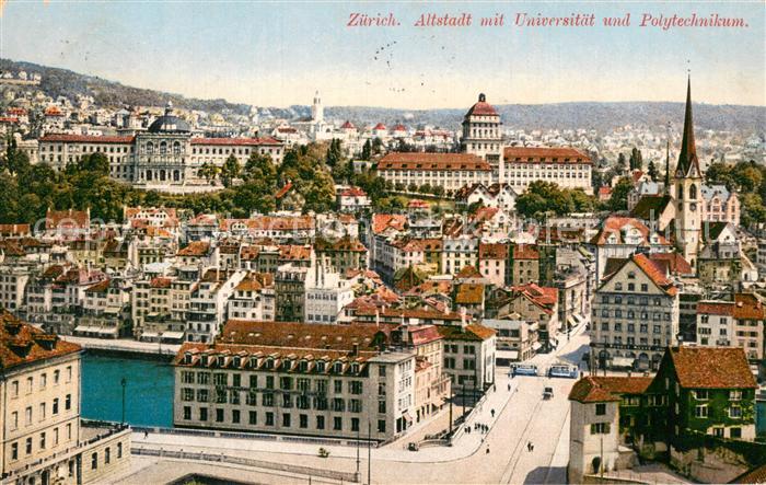 13756695 Zuerich ZH Altstadt mit Universitaet und Polytechnikum