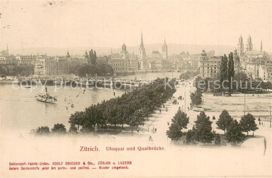 13756700 Zurich ZH Utoquai et Quaibruecke Zuerich ZH