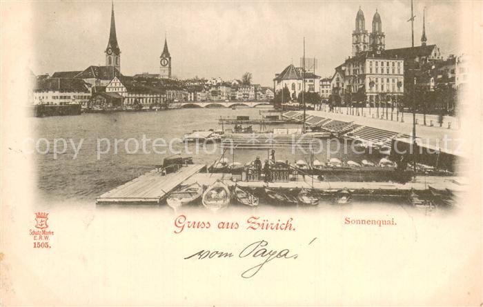 13756737 Zuerich ZH Sonnenquai Limmatpartie Zuerich ZH