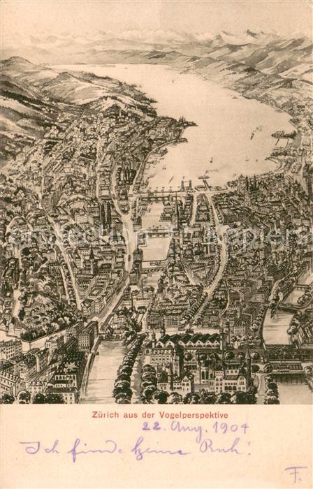 13756746 Zuerich ZH Carte panoramique Zuerich ZH