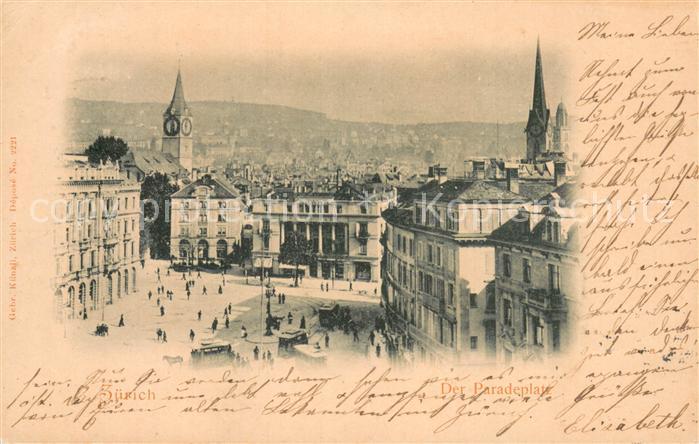 13756754 Zuerich ZH La Paradeplatz Zuerich ZH