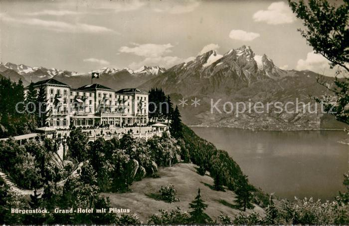 13837106 Buergenstock Vierwaldstaettersee Grand Hotel mit Pilatus  Buergenstock