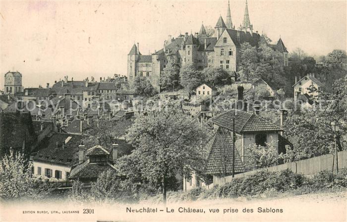 13757329 Neuchâtel NE Le Château vue prise des Sabions Neuchâtel NE