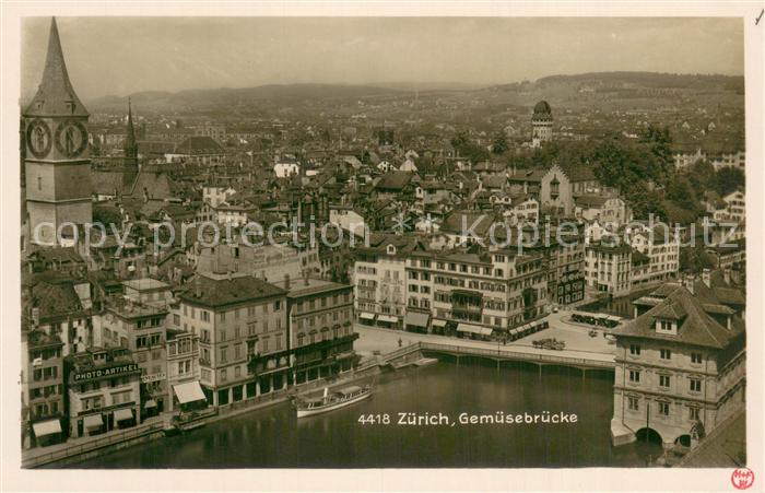 13757485 Zuerich ZH Gemuesebruecke Panorama