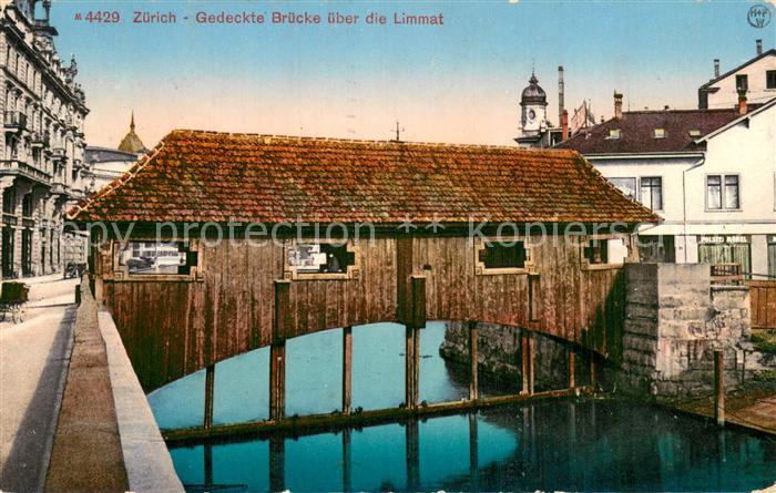 13757486 Zuerich ZH Pont couvert sur la Limmat Zuerich ZH