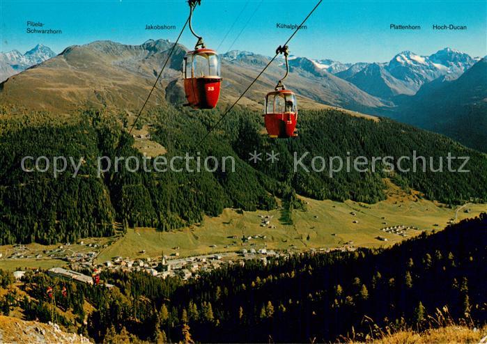 13757728 Davos GR Gondelbahn Schatzalp Strelapass mit Schatzalp Jakobshorn und H