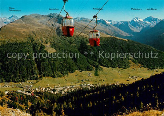 13757728 Davos GR Gondelbahn Schatzalp Strelapass mit Schatzalp Jakobshorn und H