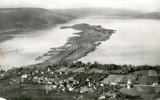 13758641 Erlach Bielersee BE Fliegeraufnahme mit St Peterinsel