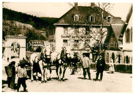 13759212 Aarau AG Gasthof zur Kettenbruecke m. Fuhrwerk um 1875