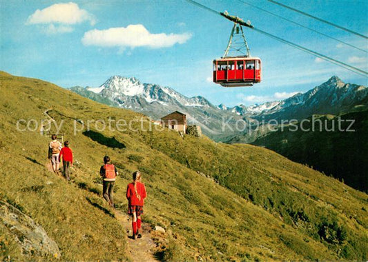 13761321 Davos GR Flueela Wanderweg Pischabahn gegen Wisshorn und Schwarzhorn