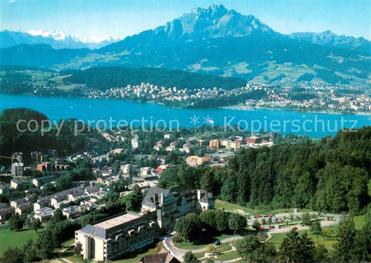 13764488 Luzern  LU Sonnmatt Kurhaus Privatklinik Fliegeraufnahme