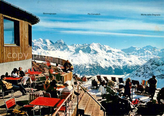 13765926 St Moritz GR Gipfelrestaurant Terrasse Piz Nair