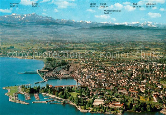 13766199 Romanshorn TG Panorama Bodensee mit Blick zum Saentis Appenzeller Alpen